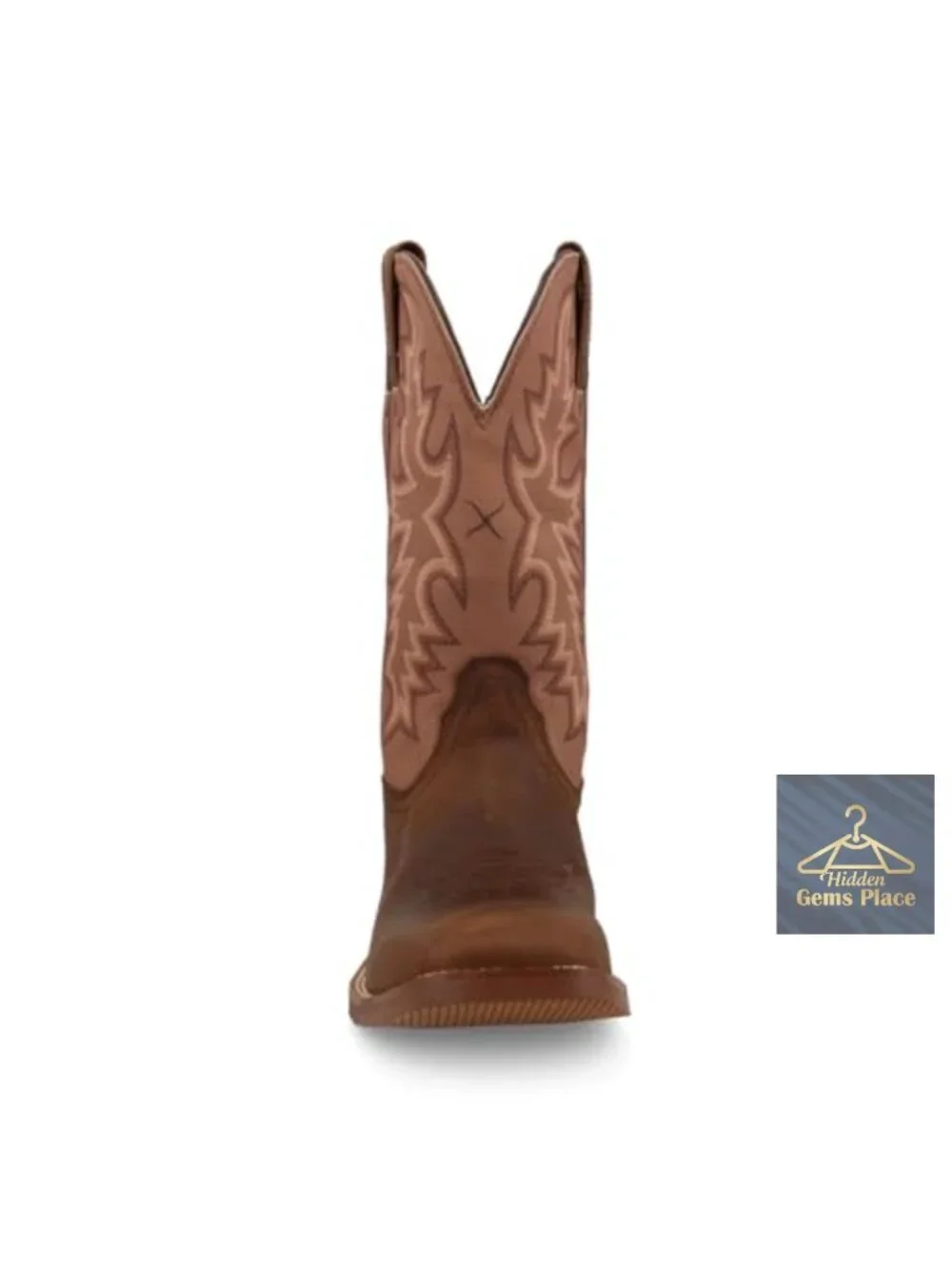 Women's Western Boots Mid-Calf Pull-On Square Toe CellStretch Leather Shaft